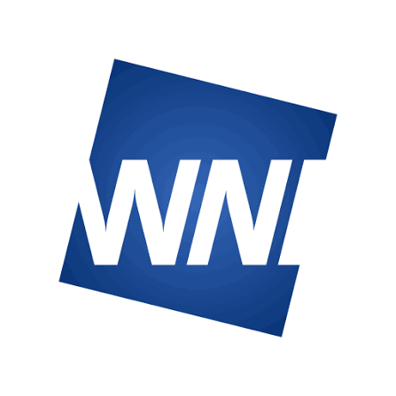 青い背景に白い「WN」の文字が入った、ウェザーニュースのロゴ画像。