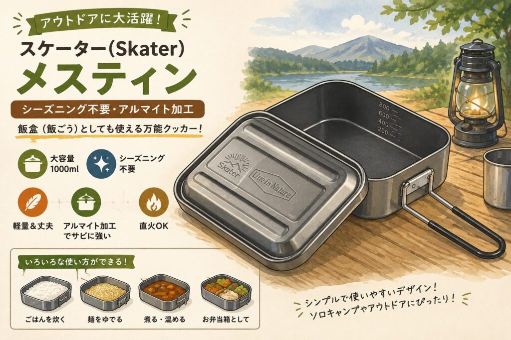 スケーター(Skater)メスティンを紹介するイラスト。